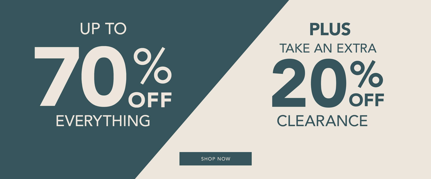 Up to 70% Off Everything. Plus take an extra 20% off clearance. Shop Now.