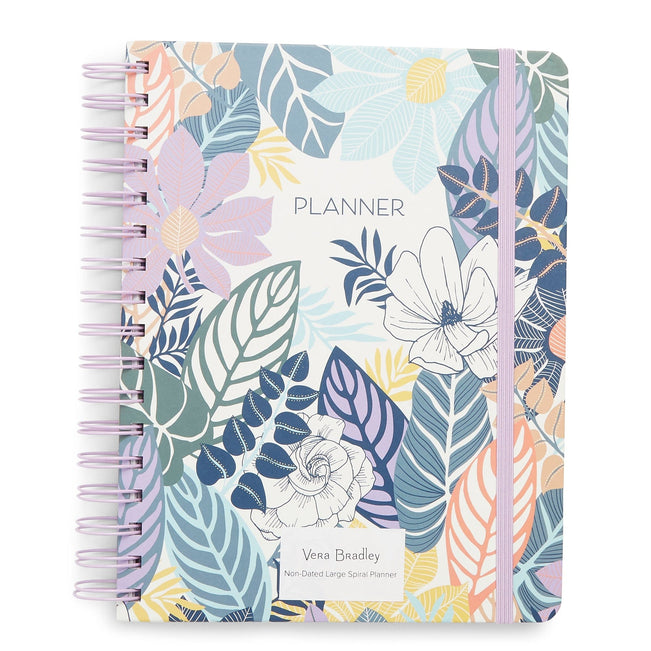 Non-Dated Large Spiral Planner-Palm Floral-Image 1-Vera Bradley
