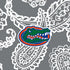 Collegiate Plush XL Throw Blanket-Gray/White Bandana with University of Florida Logo-Image 2-Vera Bradley