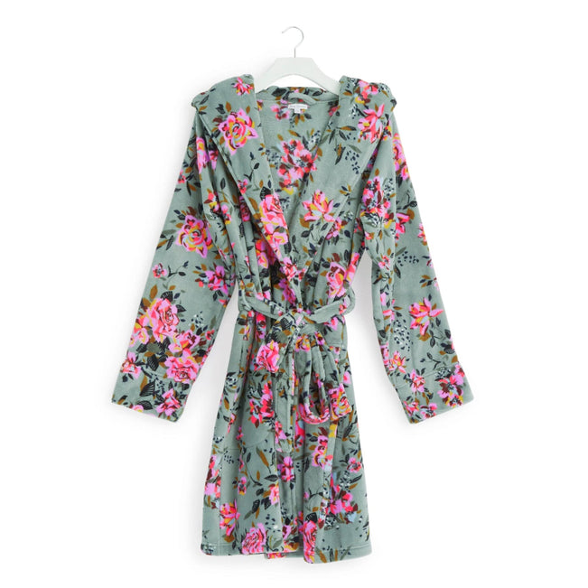 Plush Fleece Robe-Rosy Outlook-Image 1-Vera Bradley
