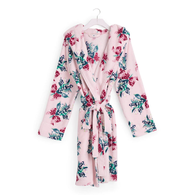 Plush Fleece Robe-Happiness Returns Pink-Image 1-Vera Bradley