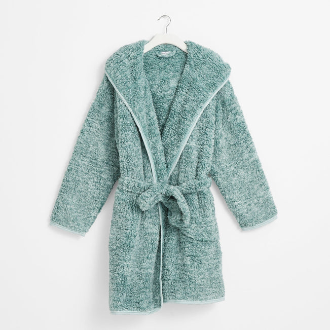 Factory Style Fluffy Fleece Robe-Eden Paisley Mint-Image 1-Vera Bradley