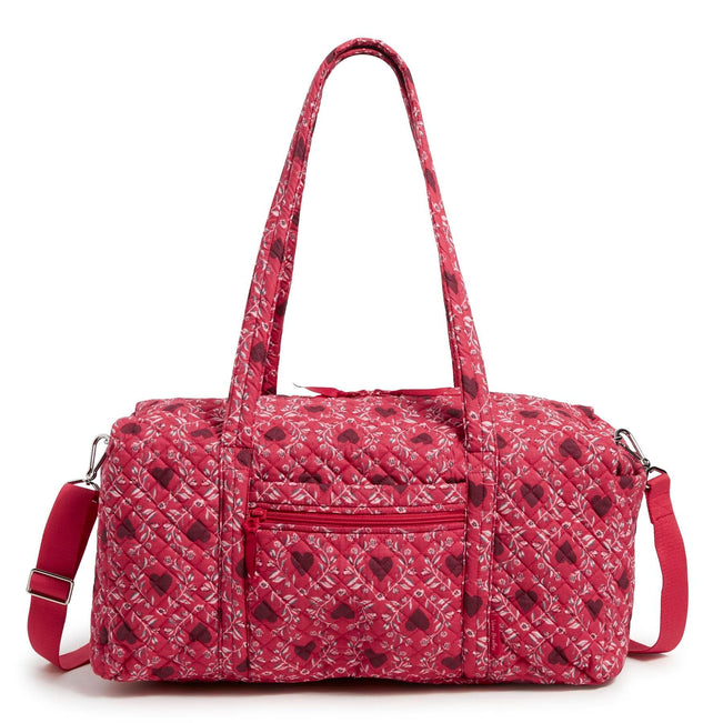 Medium Travel Duffel Bag-Imperial Hearts Red-Image 1-Vera Bradley