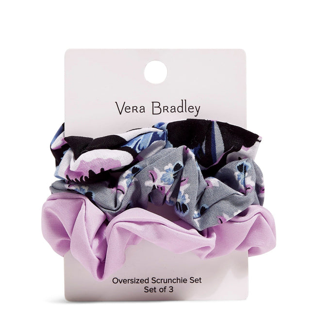 Scrunchie Set-Plum Pansies-Image 1-Vera Bradley