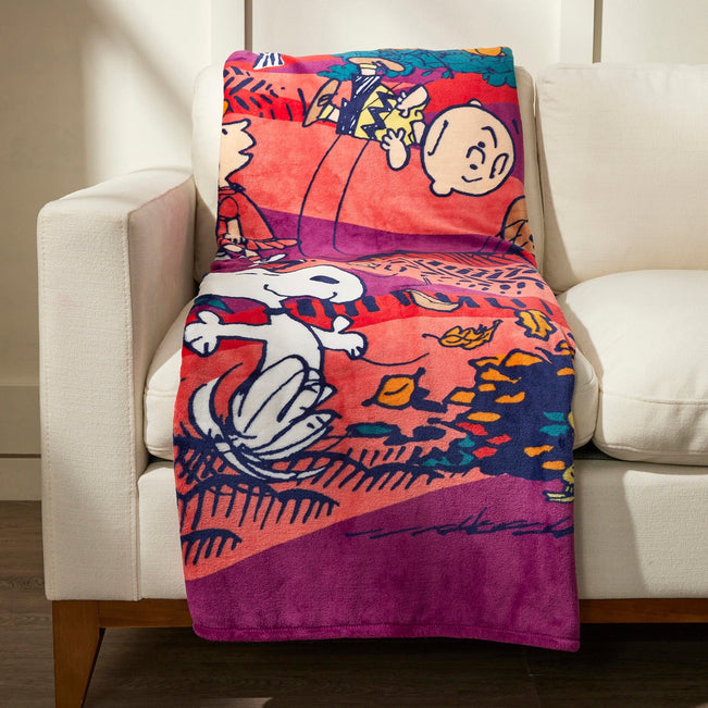Peanuts® Plush Throw Blanket-Fall for Peanuts-Image 1-Vera Bradley