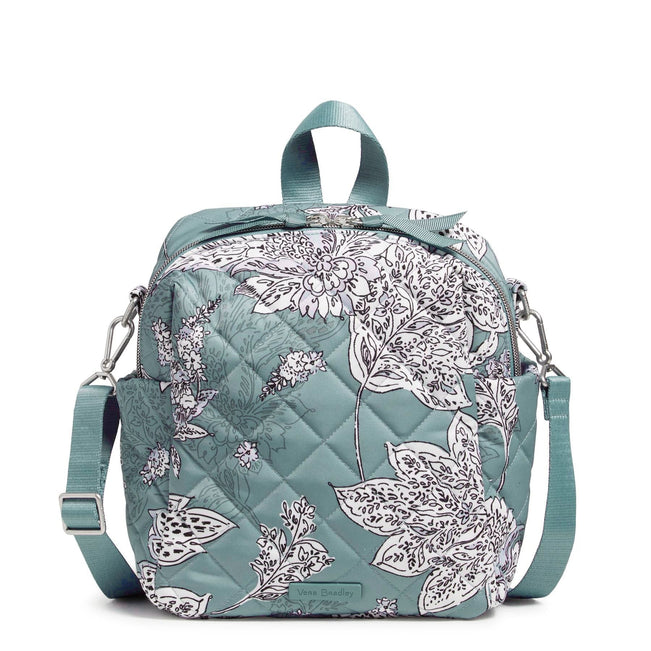 Convertible Small Backpack-Tiger Lily Blue Oar-Image 1-Vera Bradley
