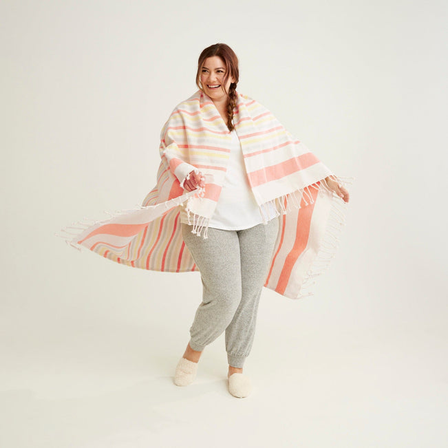 Woven Throw Blanket-Seaside Stripe Multi-Image 1-Vera Bradley