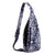Lighten Up Essential Sling Backpack-Steel Blue Medallion-Image 2-Vera Bradley