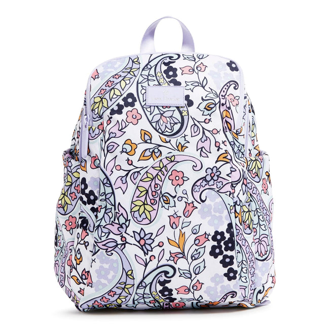 Factory Style Lighten Up Sporty Compact Backpack-Maddalena Paisley Soft-Image 1-Vera Bradley
