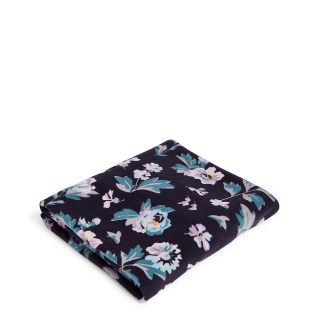 Packable Fleece Blanket-Navy Garden-Image 2-Vera Bradley