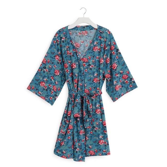 Knit Robe-Rose Toile Blue-Image 1-Vera Bradley