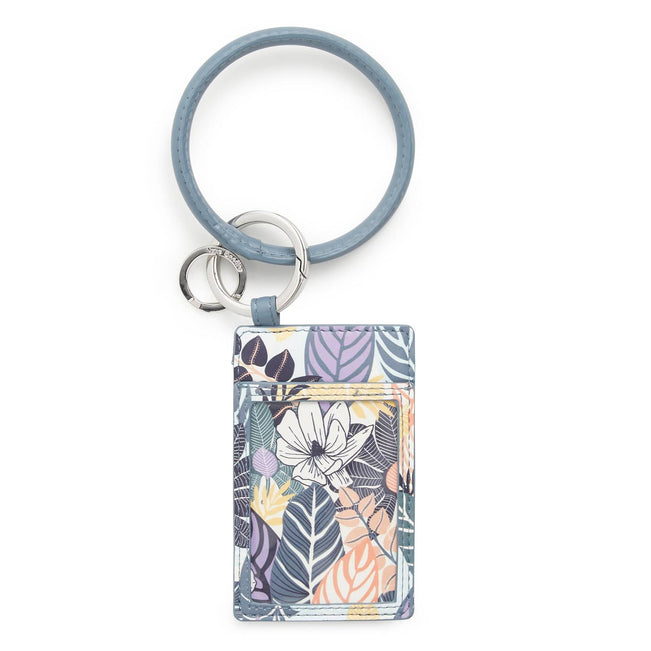 Bracelet Key Ring Card Case-Palm Floral-Image 1-Vera Bradley