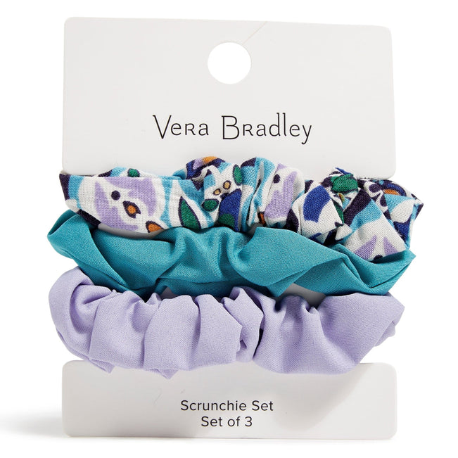 Factory Style Scrunchie Set-Lisbon Medallion Cool-Image 1-Vera Bradley