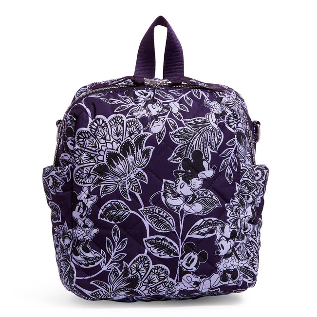 Disney Convertible Small Backpack-Mickey & Minnie’s Flirty Floral Tonal-Image 1-Vera Bradley
