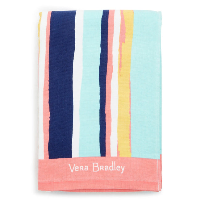 Oversized Beach Towel-Cabana Stripe-Image 1-Vera Bradley