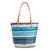 Straw Bucket Tote Bag-Spring Mint Stripe-Image 1-Vera Bradley