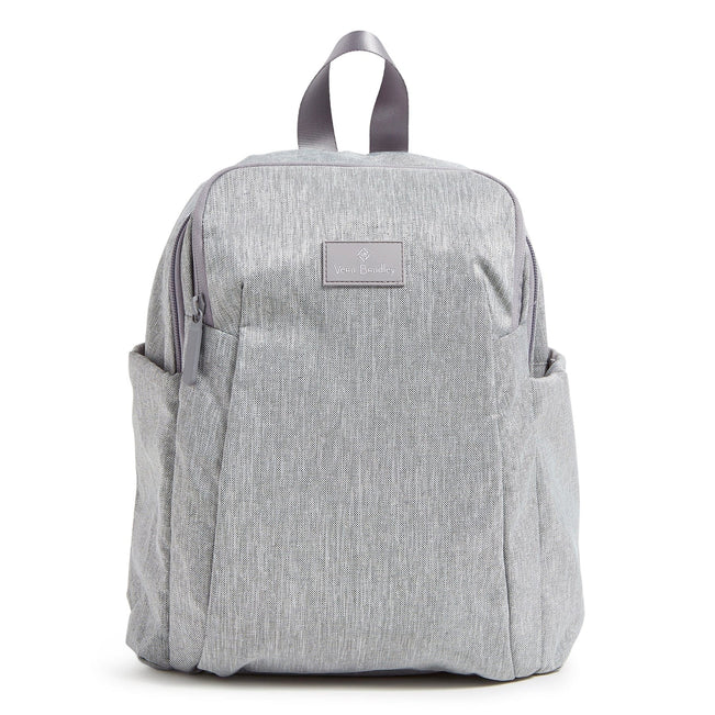 Lighten Up Sporty Compact Backpack-Medium Heather Gray-Image 1-Vera Bradley