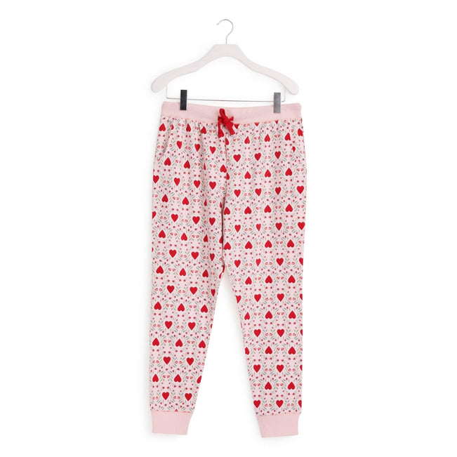 Jogger Pajama Pants-Imperial Hearts Pink-Image 1-Vera Bradley