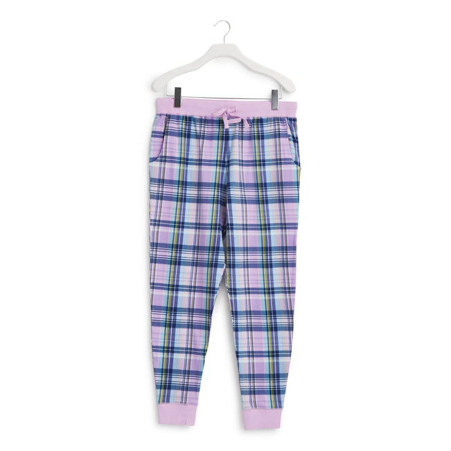 Jogger Pajama Pants-Amethyst Plaid-Image 1-Vera Bradley