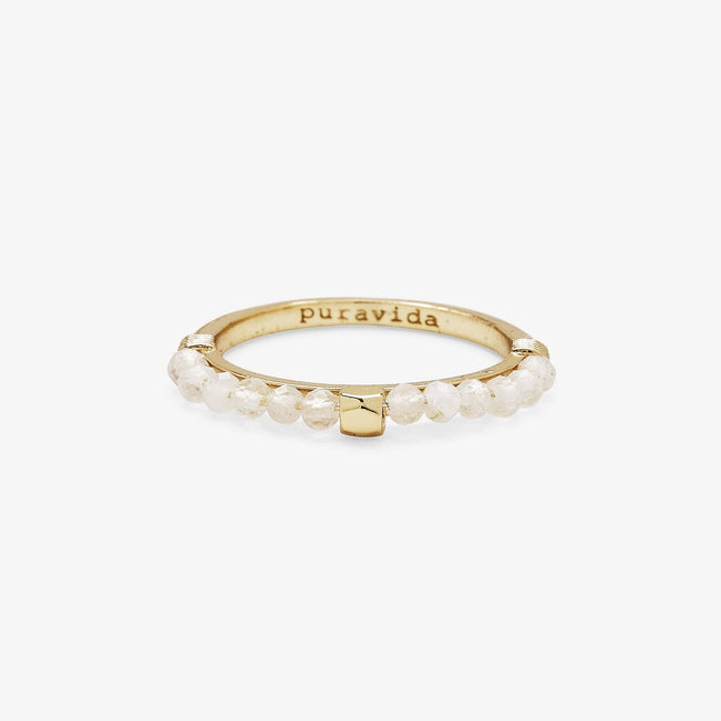 Beaded Gemstone Ring-Gold-Image 1-Vera Bradley
