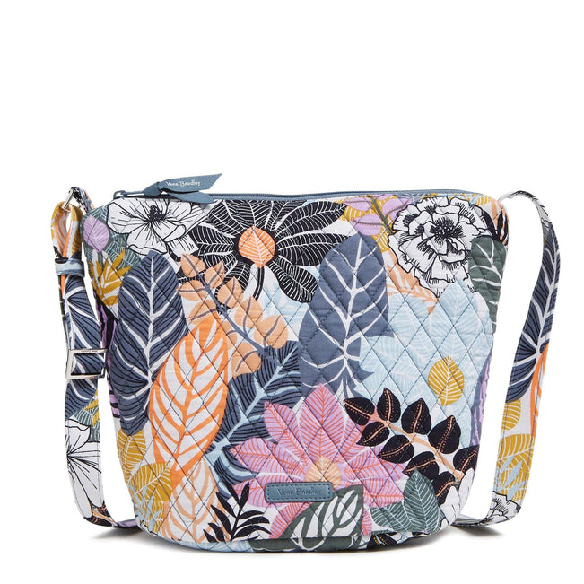 Bucket Crossbody Bag-Palm Floral-Image 1-Vera Bradley