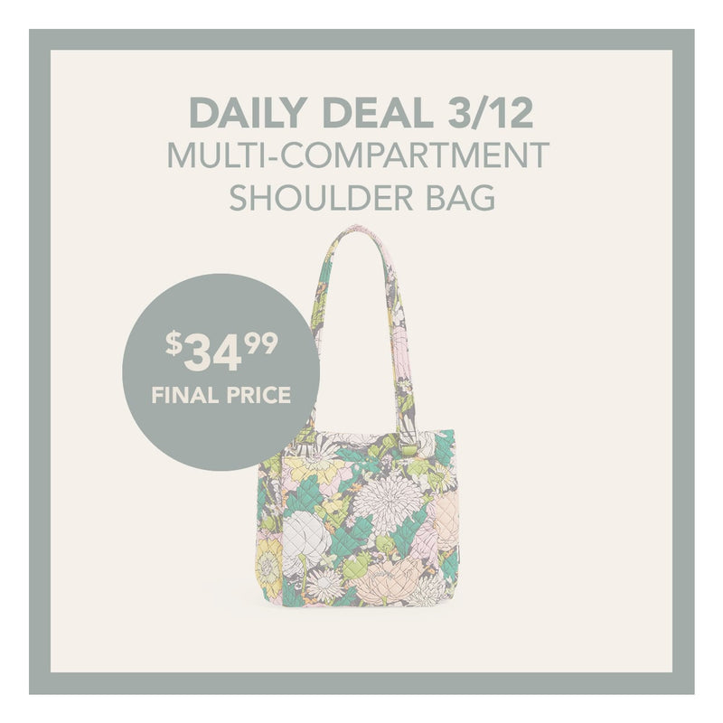 Daily Deal 3/12. Multi-Compartment Shoulder Bag. $34.99 Final Price