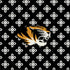 Collegiate Front Zip Wristlet-Black/White Mini Concerto with University of Missouri Logo-Image 2-Vera Bradley
