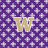 Collegiate Front Zip Wristlet-Purple/White Mini Concerto with University of Washington Logo-Image 2-Vera Bradley