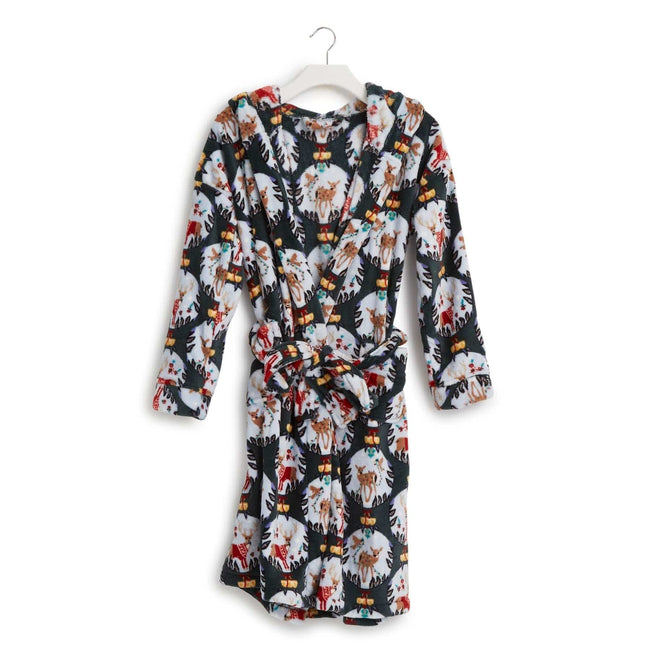 Factory Style Fleece Robe-Merry Mischief Ornaments-Image 1-Vera Bradley