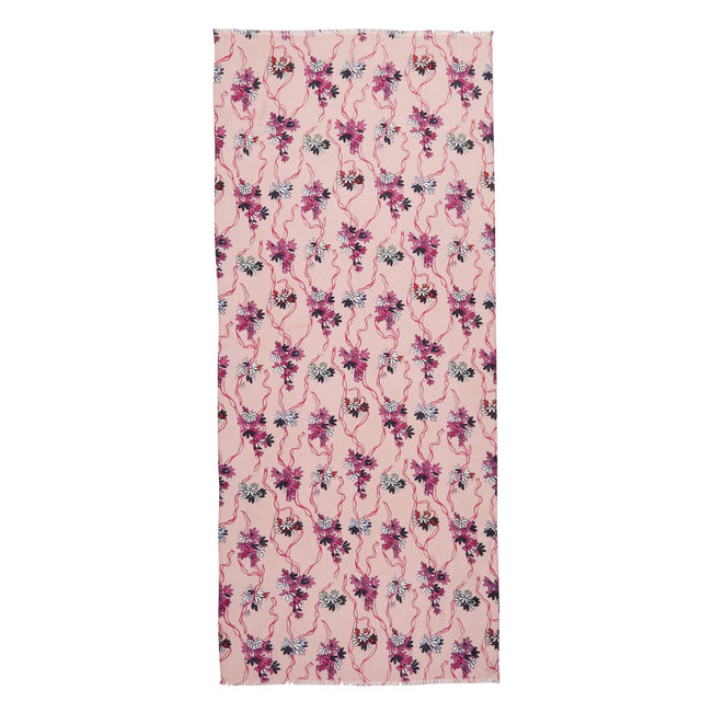 Soft Fringe Scarf-Hope Blooms Light Pink-Image 4-Vera Bradley