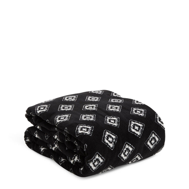 Factory Style Oversized Throw Blanket-Black/White Blanket Geo-Image 1-Vera Bradley