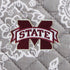 Collegiate Large Travel Duffel Bag-Gray/White Bandana with Mississippi State University-Image 4-Vera Bradley