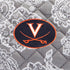Collegiate Large Travel Duffel Bag-Gray/White Bandana with University of Virginia-Image 4-Vera Bradley