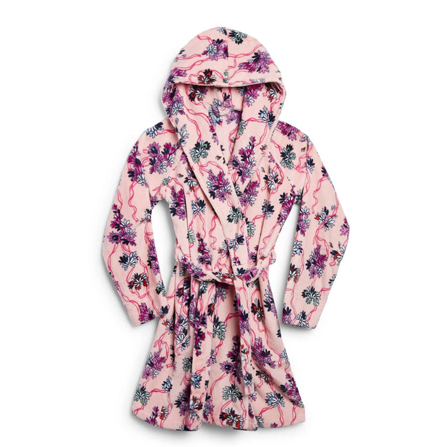 Plush Fleece Robe-Hope Blooms Light Pink-Image 1-Vera Bradley