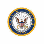Military Zip ID Lanyard-Navy/Var. Gold Mini Concerto with U.S. Navy Logo-Image 4-Vera Bradley