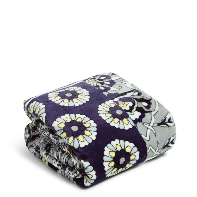 Plush Throw Blanket Full/Queen-Plaza Tile-Image 1-Vera Bradley