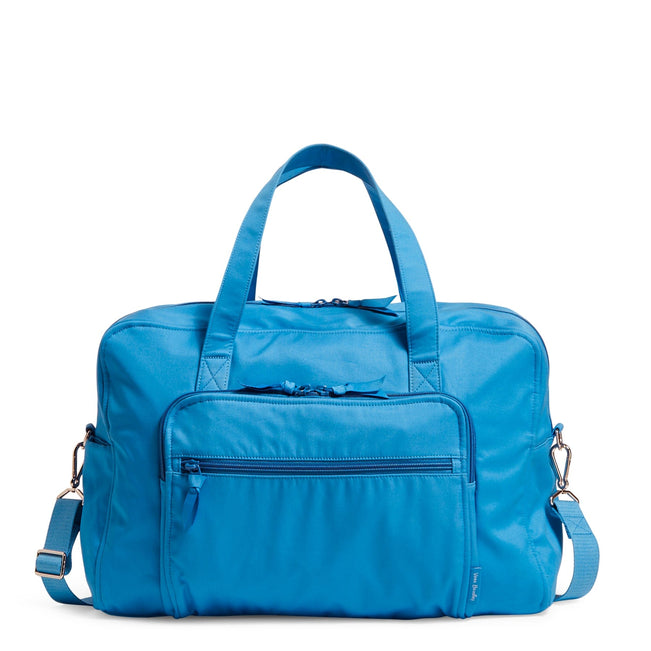 Weekender Travel Bag-Recycled Cotton Blue Aster-Image 1-Vera Bradley