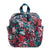 Convertible Small Backpack-Cabbage Rose Cabernet-Image 1-Vera Bradley