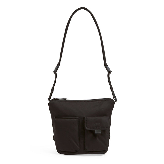 Utility Bucket Crossbody Bag-Recycled Cotton Black-Image 1-Vera Bradley