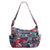 Triple Zip Shoulder Bag-Cabbage Rose Cabernet-Image 1-Vera Bradley